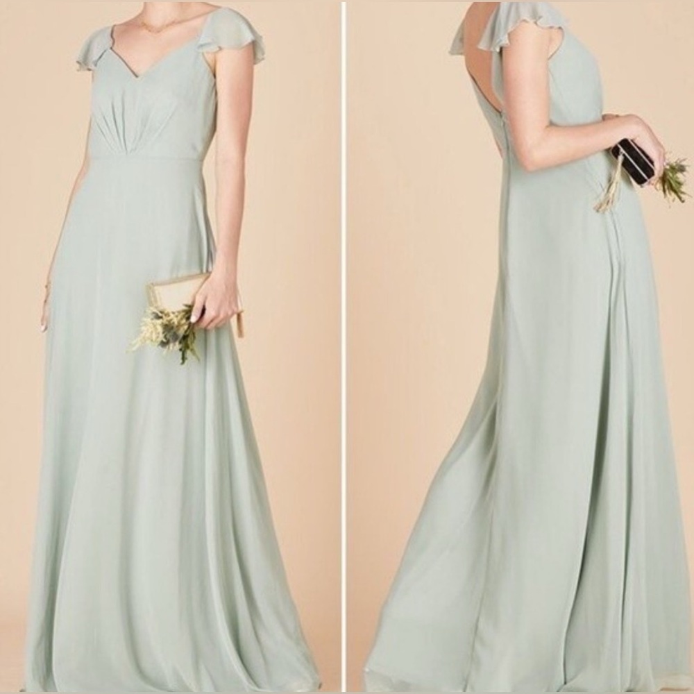 Birdy Grey Kae Dress Sage Green Large NEW NWT WEDDING Bridesmaid